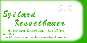 szilard kesselbauer business card